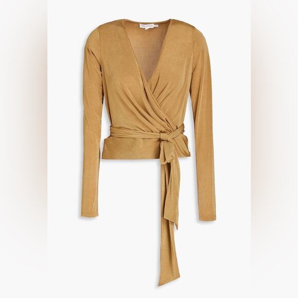 Good American Tops - GOOD AMERICAN Wrap-effect stretch-jersey top size 3 (b18)